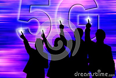 5G network - the touchable super high speed that made for all Stock Photo