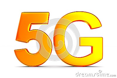 5g network on white background. Isolated 3D illustration Cartoon Illustration