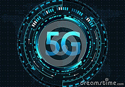 5G New wireless high-speed Internet connection and Wi-Fi. Illustration Vector Illustration