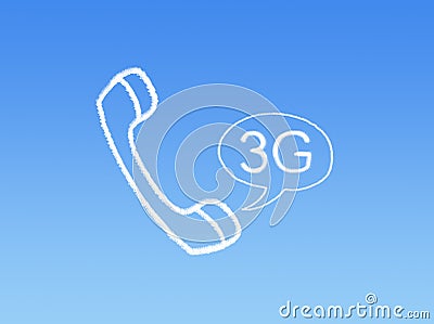 3G phone cloud shape Stock Photo