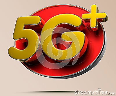 5G plus. Stock Photo