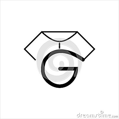 Letter G shirt logo icon design illustration template modern web Vector Illustration