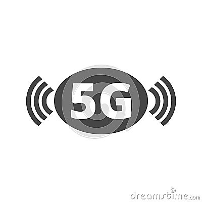 5G sign, 5g mode technology icon Vector Illustration