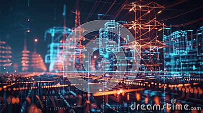 With 6G technology smart grids can dynamically adjust energy distribution based on realtime data helping to reduce waste Stock Photo