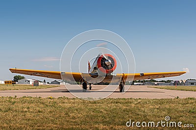 AT-6G Texan Turns Editorial Stock Photo