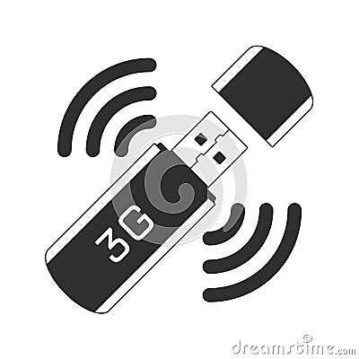 3G usb modem vector Vector Illustration