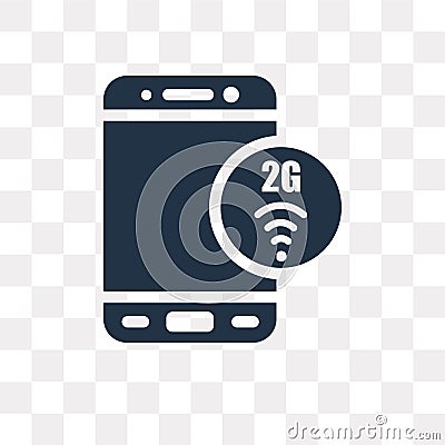 2g vector icon isolated on transparent background, 2g transpare Vector Illustration
