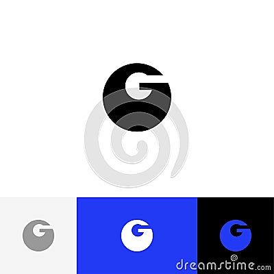 G vector. Minimalism logo, icon, symbol, sign from bold letters g. Vector Illustration