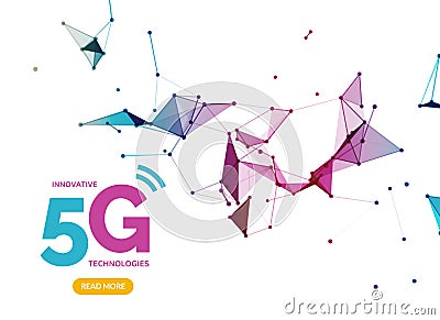 5G vector wifi wireless technology connection, mobile transmission speed. Digital data 5g connection Vector Illustration