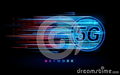 5g wireless connection for technology banner Vector Illustration