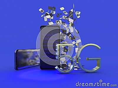 5G Wirless Mobile Information Technology Stock Photo