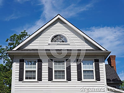 White gable with window Stock Photo