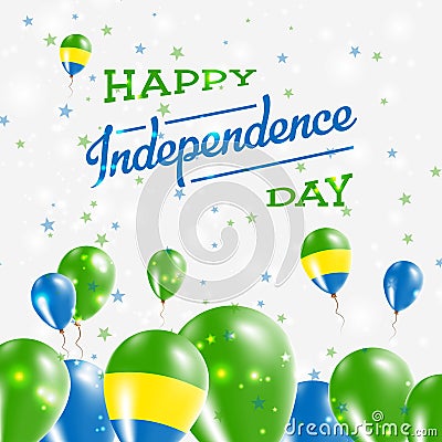 Gabon Independence Day Patriotic Design. Vector Illustration