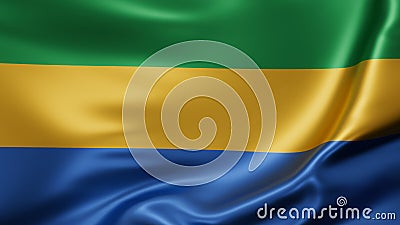 Gabon national flag Stock Photo