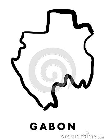 Gabon map outline Vector Illustration