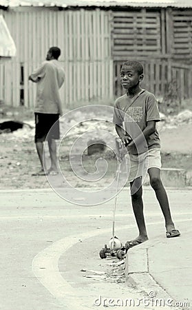 Gabonese Kid Editorial Stock Photo