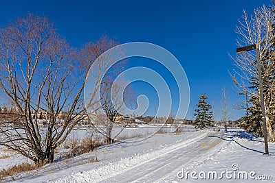 Gabriel Dumont Park in Saskatoon, Canada Editorial Stock Photo