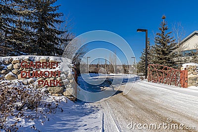 Gabriel Dumont Park in Saskatoon, Canada Editorial Stock Photo