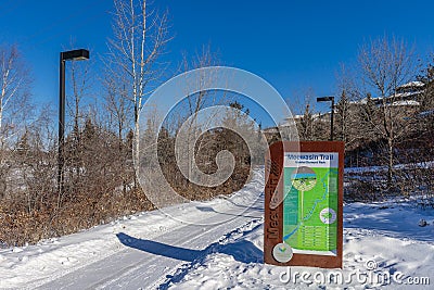 Gabriel Dumont Park in Saskatoon, Canada Editorial Stock Photo