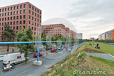 Gabriele Tergit Promenade in Berlin, Germany. Editorial Stock Photo