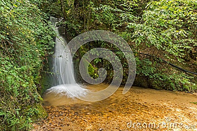 Gabrovo waterfall in Belasica Mountain,North Macedonia Stock Photo