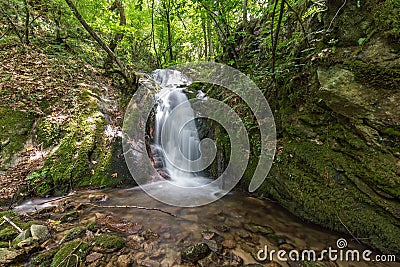 Gabrovo waterfall in Belasica Mountain,North Macedonia Stock Photo