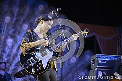 Gaby Moreno playing guitar Editorial Stock Photo