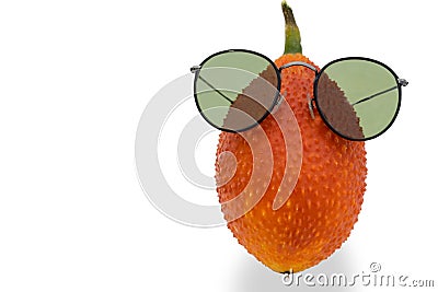 Gac fruit on white background Stock Photo