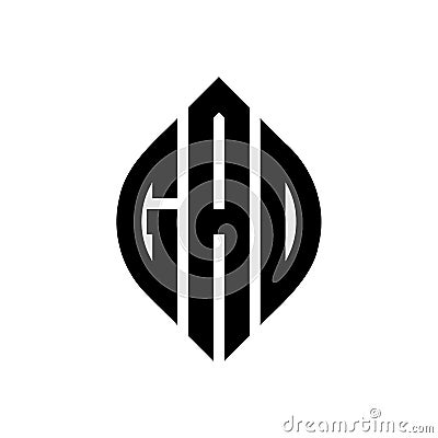 GAD circle letter logo design with circle and ellipse shape. GAD ellipse letters with typographic style. The three initials form a Vector Illustration