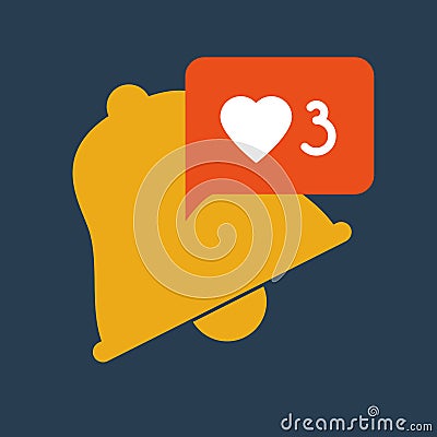 Gadget like notification icon Vector Illustration