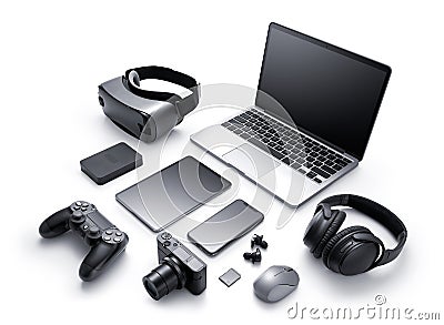 Gadgets and accessories Stock Photo