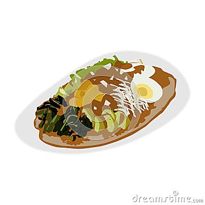 Gado-gado indonesian food design vector Vector Illustration