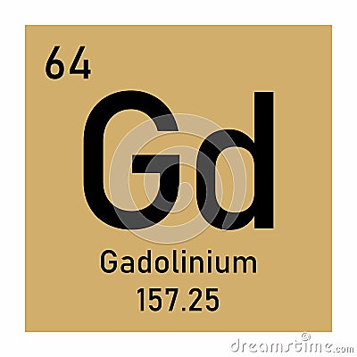 Gadolinium chemical symbol Stock Photo