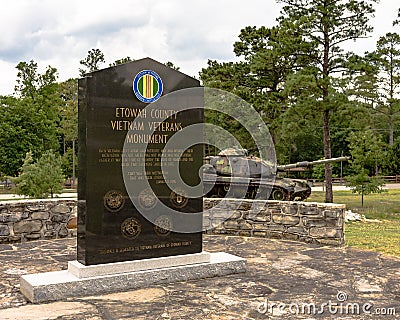 Etowah Co Vietnam Veterans Monument Editorial Stock Photo