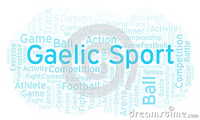 Gaelic Sport word cloud. Stock Photo