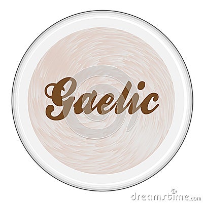 Gaelic Style Coffee Vector Illustration