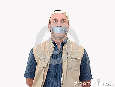 Tape gagged men Tape gagged men
