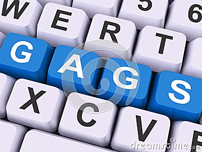 Gags Key Shows Humor Laughs Or Comedy Stock Photo