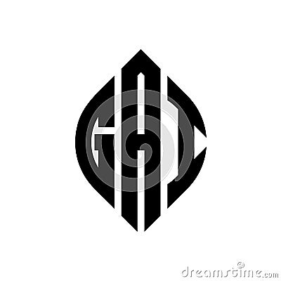 GAI circle letter logo design with circle and ellipse shape. GAI ellipse letters with typographic style. The three initials form a Vector Illustration