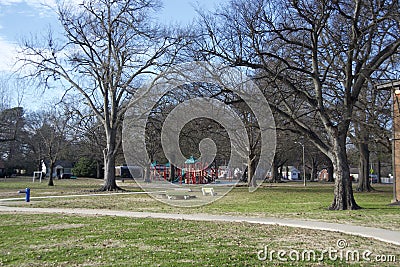 Gaisman Park Playground and Walking Trail, City of Memphis Park Service Editorial Stock Photo