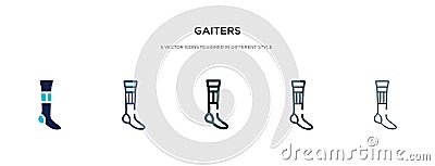 Gaiters icon in different style vector illustration. two colored and black gaiters vector icons designed in filled, outline, line Vector Illustration