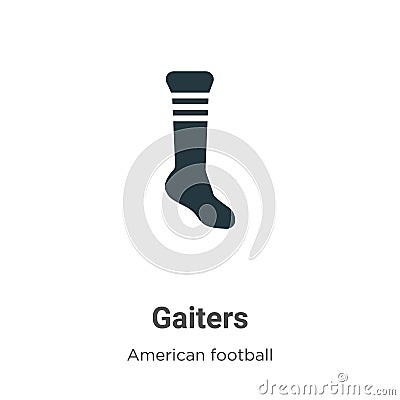 Gaiters vector icon on white background. Flat vector gaiters icon symbol sign from modern american football collection for mobile Vector Illustration