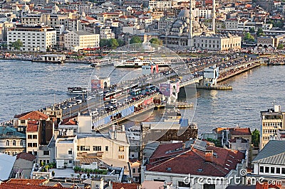 Galata Bridge, Istanbul Editorial Stock Photo