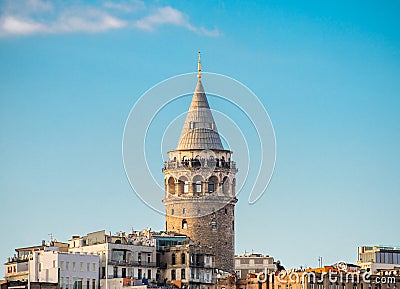 Galata Tower in istanbul Stock Photo