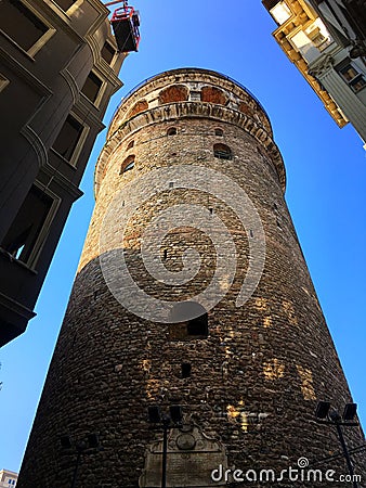 Galata Tower in Istanbul Stock Photo