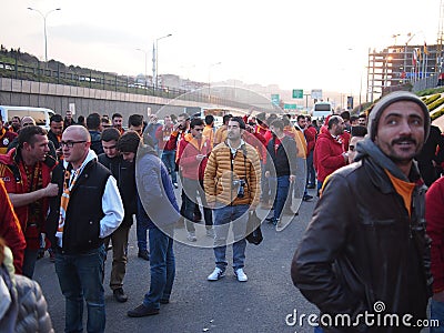 Galatasaray v Fenerbahce Bomb Threat Editorial Stock Photo