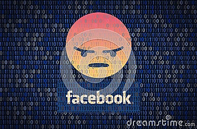 GALATI, ROMANIA - 10 APRIL 2018: Facebook data security and privacy issues. Data encription concept Editorial Stock Photo