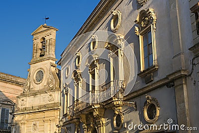 Galatina historical town center - Salento - Italy Stock Photo