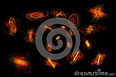 Galaxy Collection. Spiral galaxies background. Whirlpool galaxy, colliding galaxies. Large-scale structure of Multiple Galaxies in Stock Photo