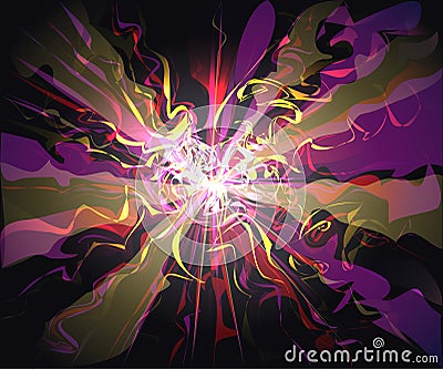 Galaxy glassy waves futuristic virtual technology Vector Illustration